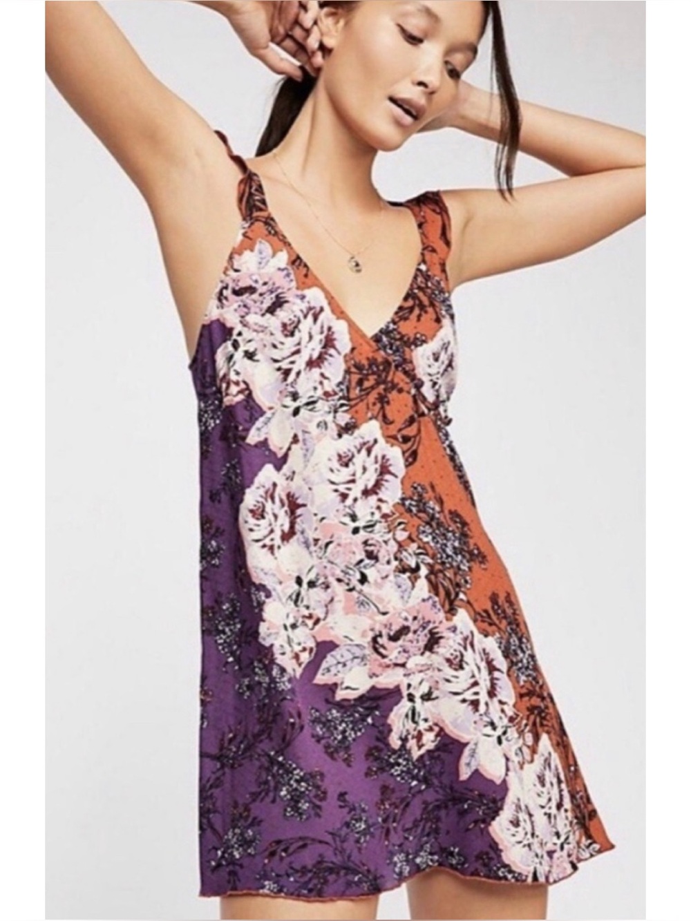 Intimately Free People Lauria Printed Floral Mini Slip Dress